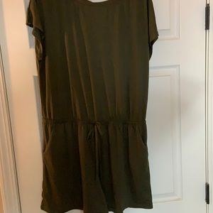 Olive green shorts romper